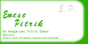 emese pitrik business card